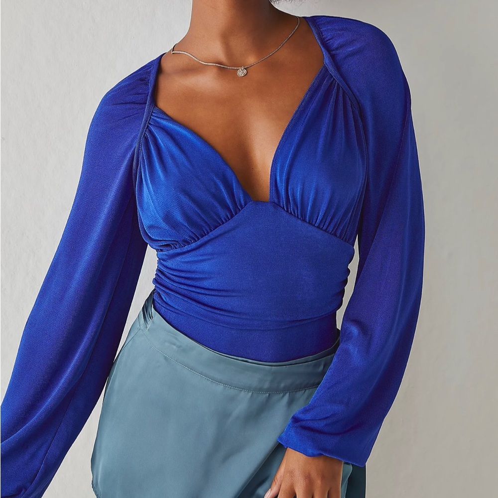 Intimately Free People In Your Arms bodysuit blue size Medium